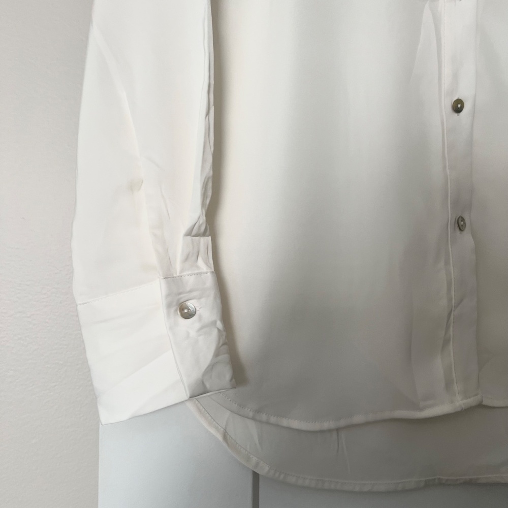 NWT Rachel Zoe White Button Down - Picture 4 of 6